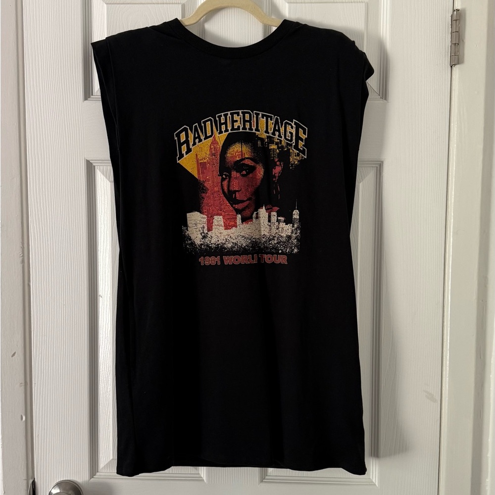 Rad Heritage Black Graphic Mini Dress